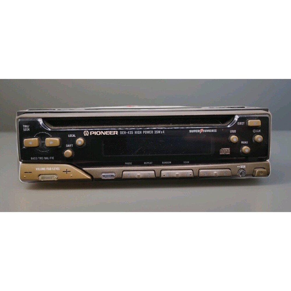 Pioneer DEH-435 High Power 35Wx4 Super Tuner CD Player FM/AM Radio With Cables